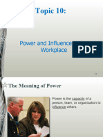 Topic 10 Power and Influence in The Workplace