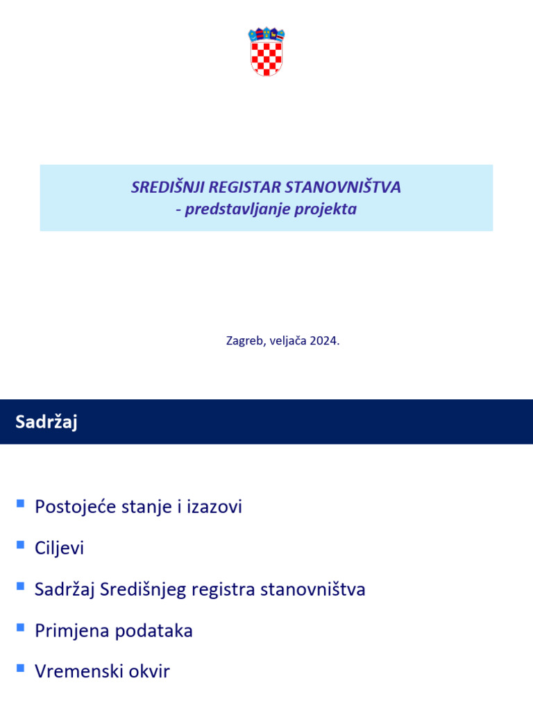 Sredisnji Registar Stanovnistva | PDF