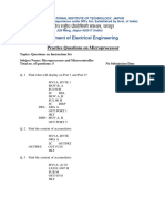 Practice Question On Microprocessor