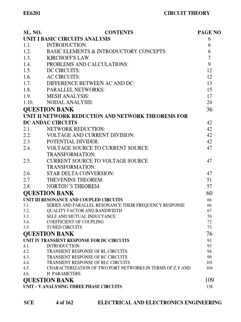 Circuit Theory Analysis and Techniques | PDF | Electrical Network ...