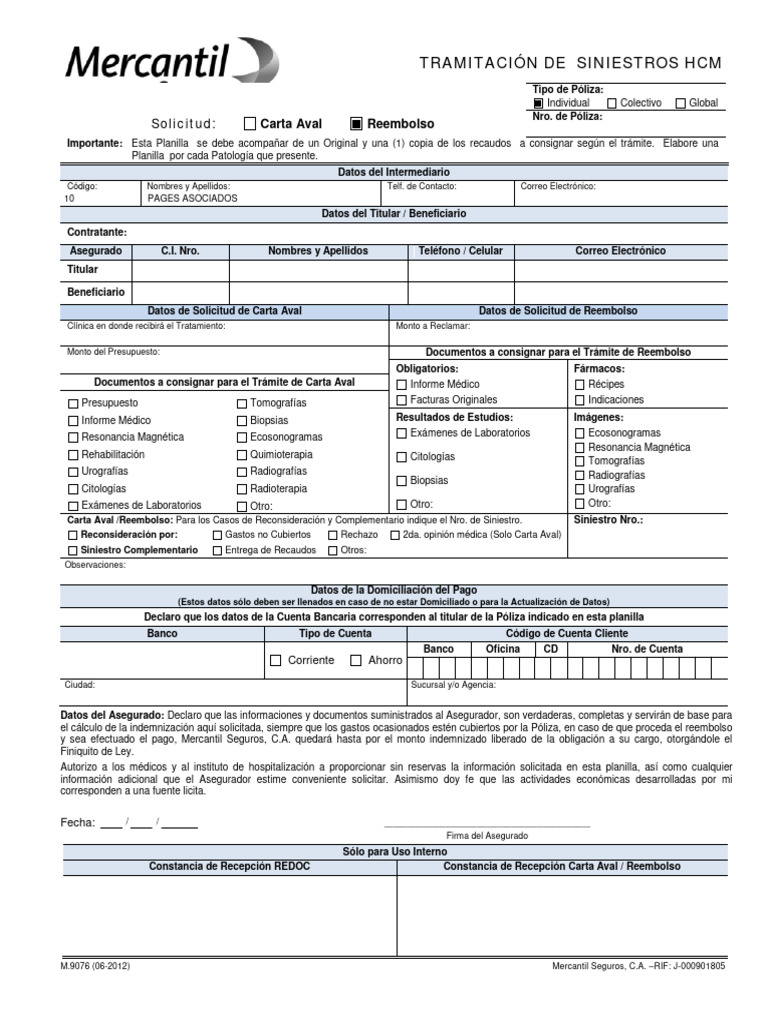 Planilla Mercantil | PDF | Póliza de seguros | Bancos