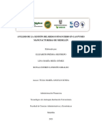 Análisis de La Gestión Del Riesgo Financiero en Las Pymes Manufactureras de Medellín
