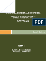 Geotecnia - Tema 4 - El Agua en Los Suelos