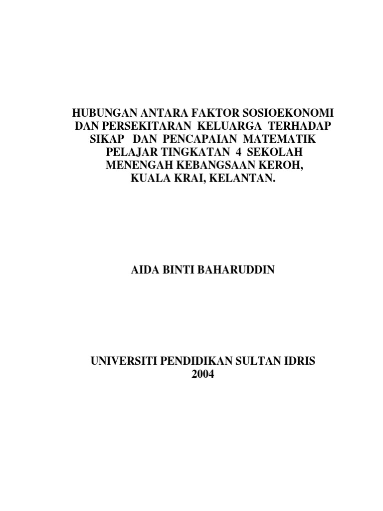 Hubungan Sosioekon Dgn Pcapaaan Pdf