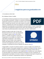 2020 - A Modelagem de Negócios para Graduados em Direito