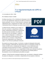 2020 - Decreto N. 59.767 - Regulamentação Da LGPD No Município de São Paulo