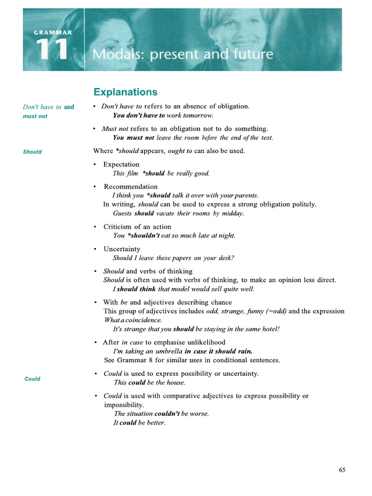 Modals Grammar3 | PDF