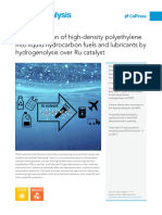 Deconstruction of High-Density Polyethylene Into Liquid Hydrocarbon Fuels and Lubricants by Hydrogenolysis Over Ru Catalyst