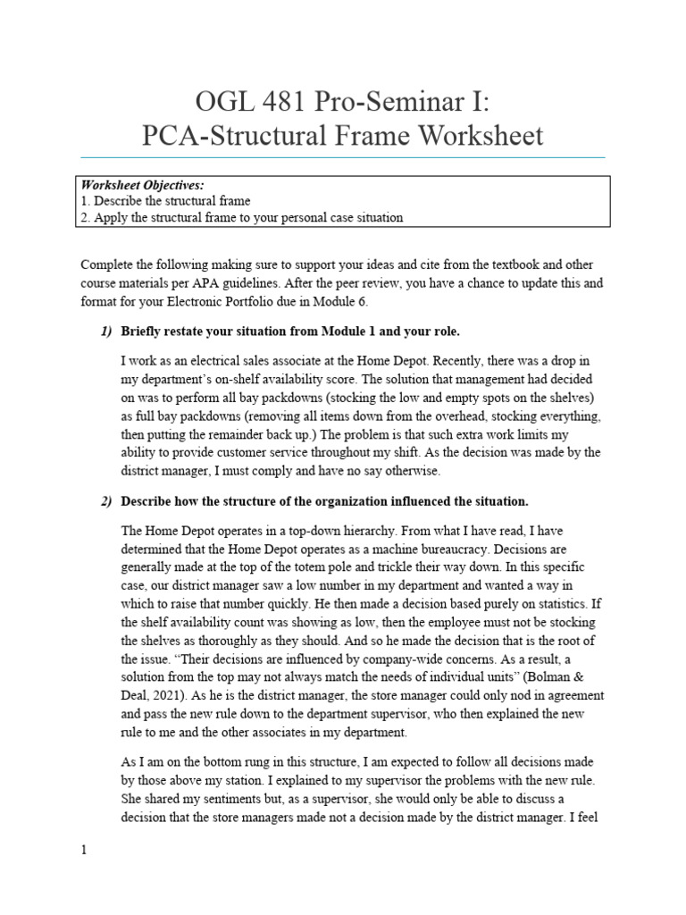 2 Structural Frame Worksheet Colton Stanley | PDF | Business