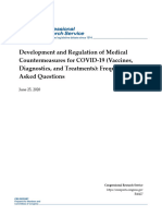 Development and Regulation of Medical Countermeasures For COVID-19 (Vaccines, Diagnostics, and Treatments) : Frequently Asked Questions