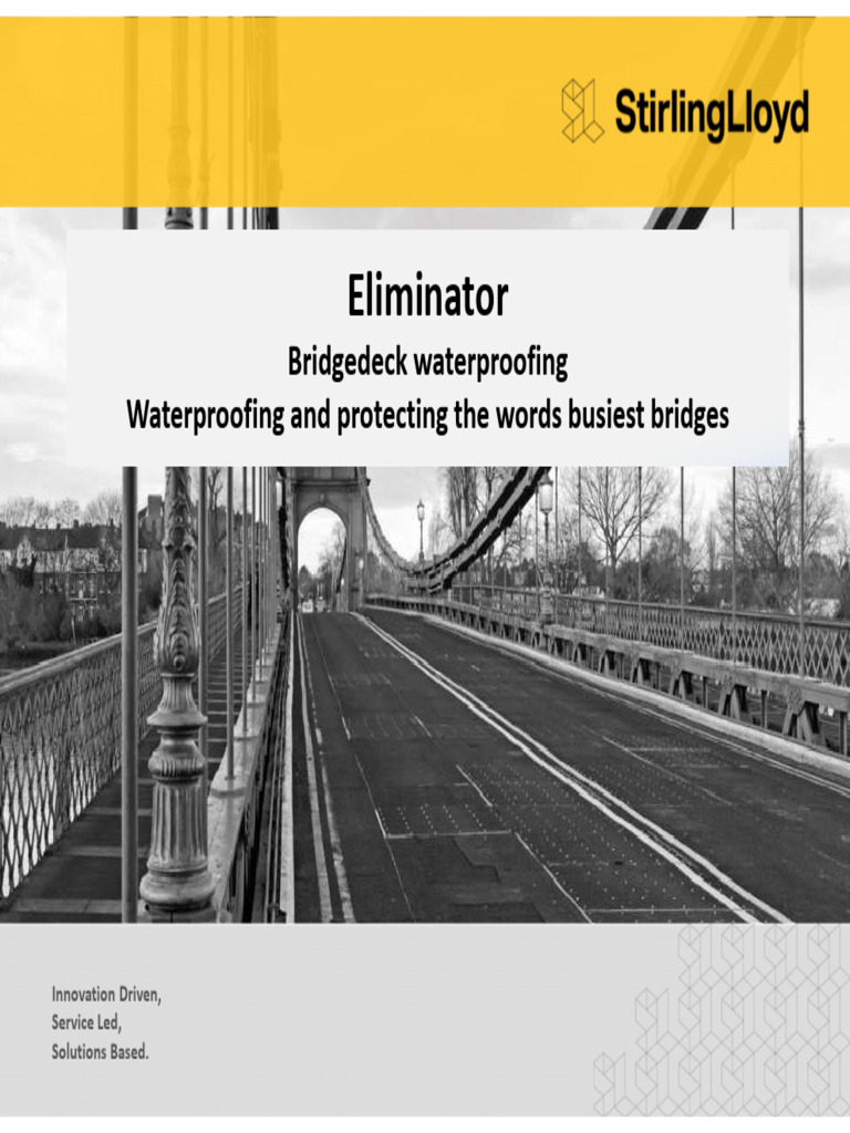 Stirling Lloyd Bridge Deck Waterproofing | PDF | Bridge | Materials