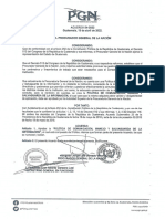 Acuerdo PGN 54-2022 Política de Comunicación, Manejo y Salvaguarda de La Información