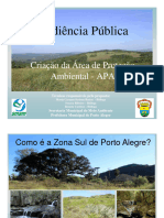 Audiência Pública: Criação Da Área de Proteção Ambiental - APA