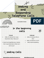 Making and Responding Telephone Calls