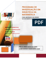 Programa de Investigação em Didáctica Da Matemática