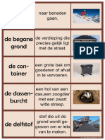 4 - Woordkaarten Thema ''Ondergronds'' - Les 1 & Les 5