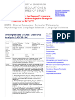 Course Catalogue - Discourse Axnalysis (LASC10114)
