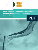 Constitutional Performance Assessment 1987 Philippine Constitution