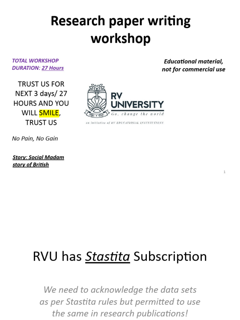 Research Paper Writing Workshop Guide | PDF | Paragraph | Abstract ...