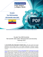 Top AD Scientific Index 2023 Ecuador