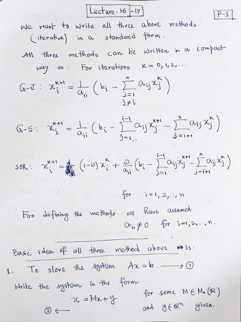 Iterative Methods for Solving Systems | PDF | Teaching Methods & Materials