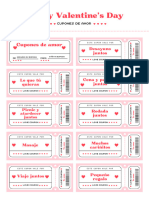 Pink Modern Printable Valentine's Day Tickets Love Coupon