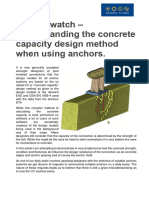 Anchor Watch - Understanding The Concrete Capacity Design Method When Using Anchors.