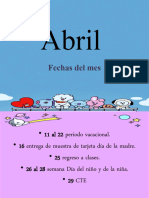 Abril Actividades y Fechas