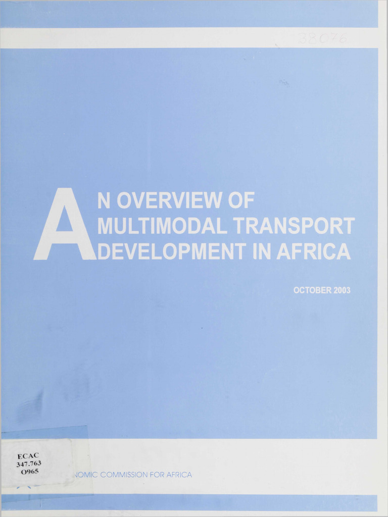 Multimodal Transport Development in Africa | PDF | Containerization | Cargo