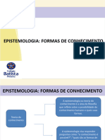 Epistemologia Formas de Conhecimento