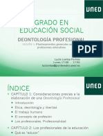 Grado en Educación Social: Deontología Profesional