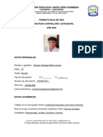 Formato Hoja de Vida Contraloria Estudiantil Brayan