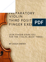 Preparatory Violin Third Position Finger Exercises