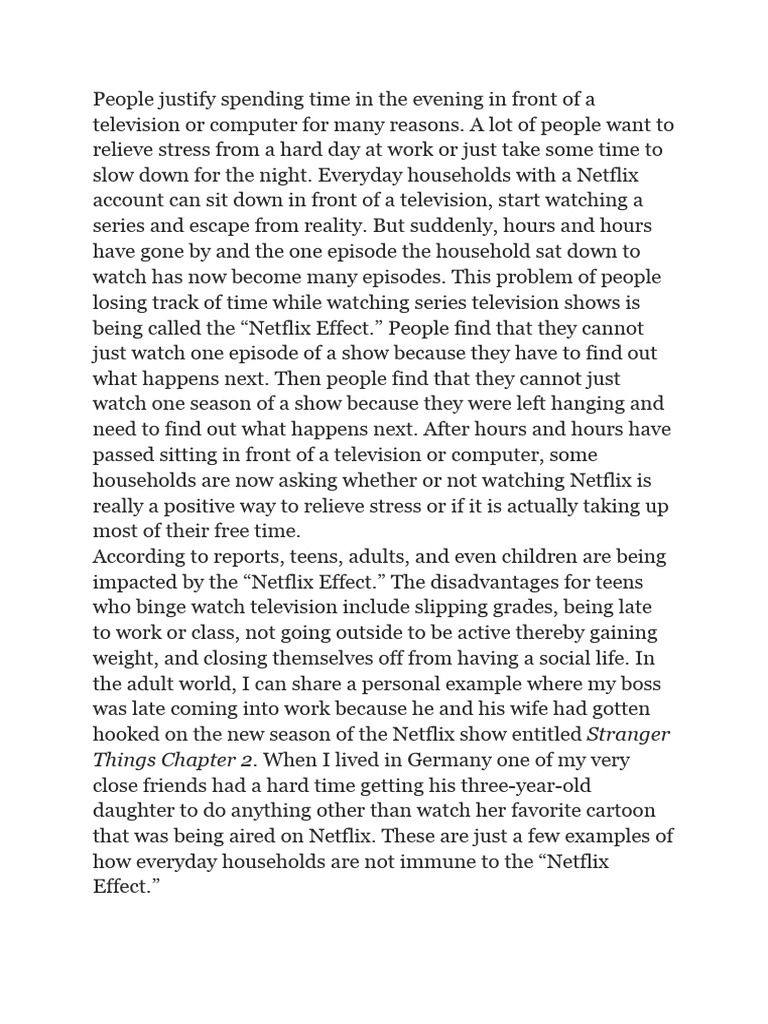 Netflix Effect Pdf Netflix