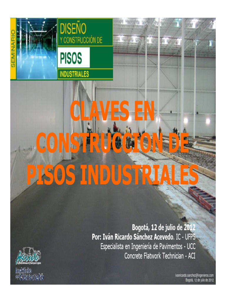 Pisos Industriales Claves Construccion | PDF | Hormigón | Materiales