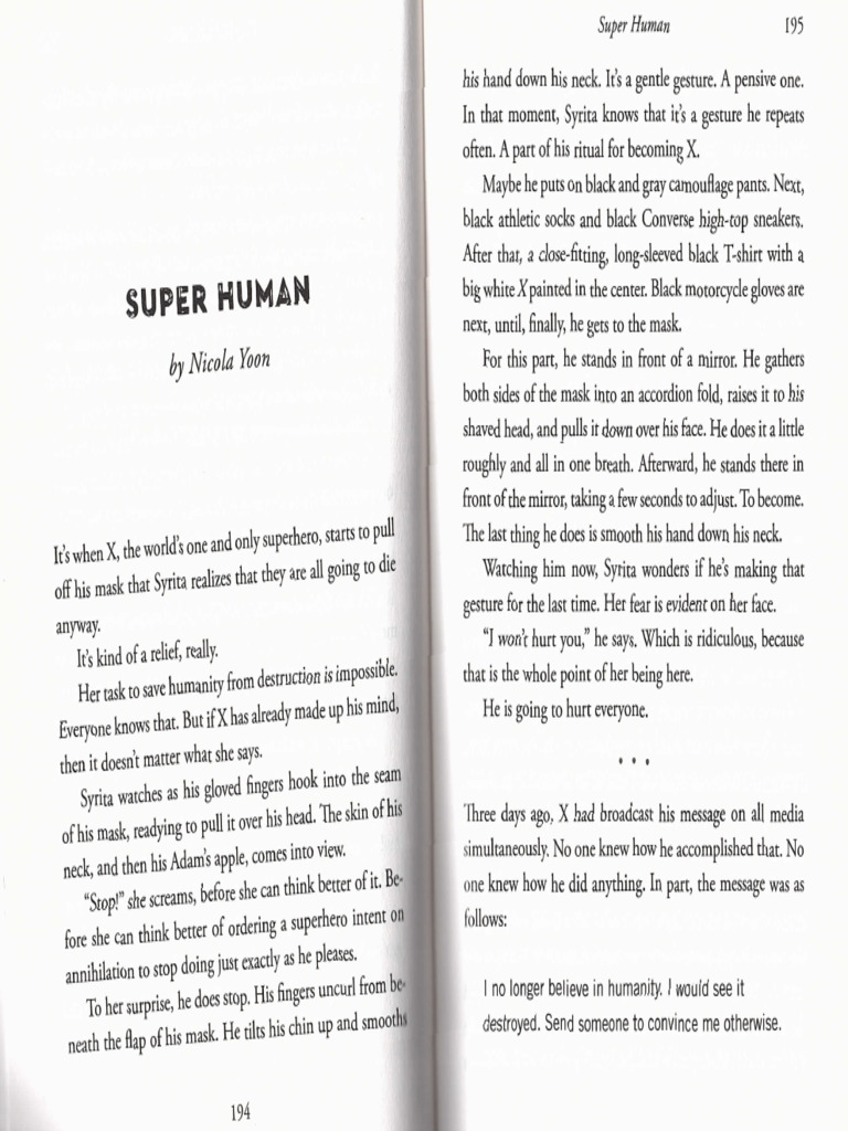 Super human nicola yoon pdf