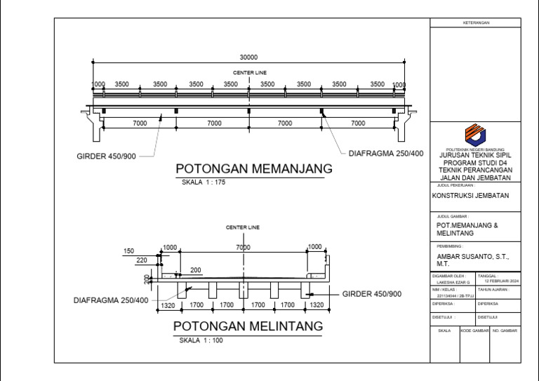 Pot - Memanjang Dan Melintang Jembatan | PDF