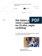 Sergio Kün Agüera Podría Volver A Jugar Futbol - VIDEO - Mediotiempo