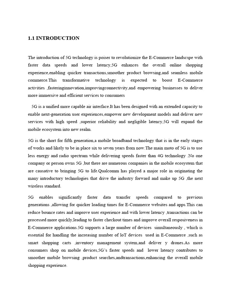 5g Project Download Free Pdf E Commerce Online Shopping