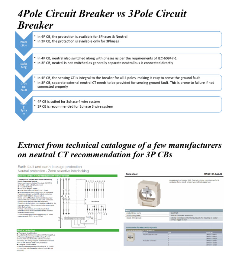 4P Circuit Breaker Vs 3P Circuit Breaker | PDF | Science & Mathematics ...