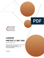 Version Finale Corrigé MAT-3053 Prétest A Escale