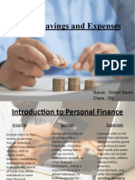 Income, Savings and Expenses