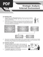 Strategic Analysis - External Environment