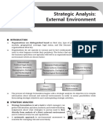 Strategic Analysis - External Environment