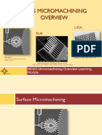 MEMS Micromachining Presentation Notes