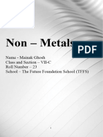 Non-Metals Chemistry PDF