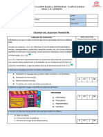 Evaluación Segundo Trimestre Lengua y L 4°