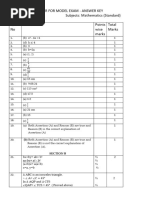 Answer Key - Sample Paper Math For Model Exam.