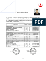 Certificado de Estudios