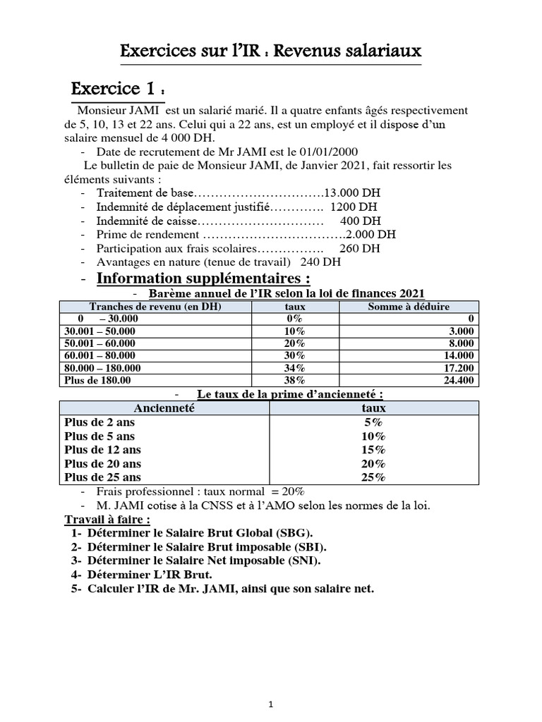 TD Ir Douari Aziz | PDF | Salaires | Travail